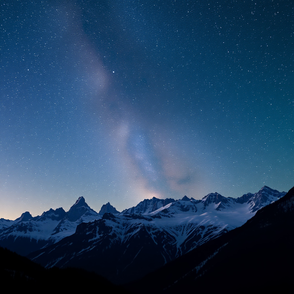4K Milky Way time lapse over Alps