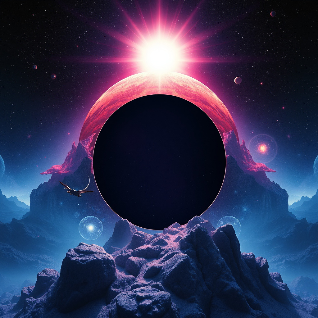 Astro-themed music album cover placeholder